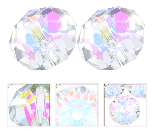 30 Perlas De Cristal Facetado: Cuentas De Diamantes De Imita