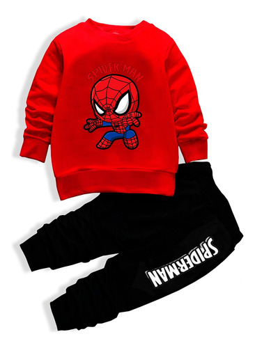 Sudadera Niño Incluye 2pz Sudadera Y Pans Mod Spiderman