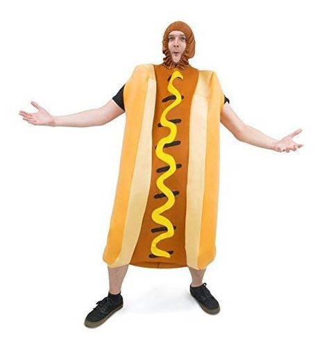 Hotlong Hot Dog Wiener Bun Halloween Traje Unisex Hombr...