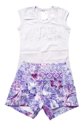 Imagem 1 de 9 de Kit Lote Roupa Infantil Menina 5 Conjuntos Atacado 1 A 14a