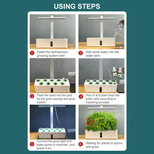 Kit Hydroponics Gg System Para Jardín De Hierbas Para Inter