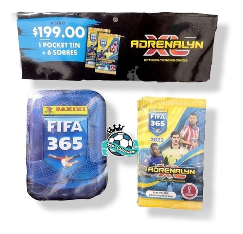 Lata Mini Tin Fifa 365 2022 + 6 Sobres Adrenalyn Panini Card