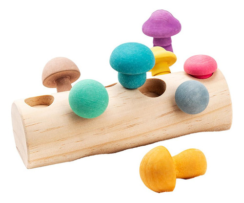 Juego De Combinación De Juguetes De Madera Para Recoger Seta