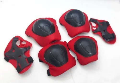 Set Casco + Protecciones Rodillas Codos Muñec Niño Niña