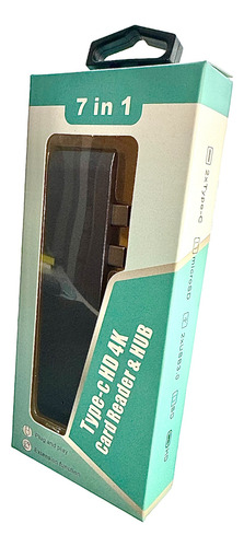 Adaptador Macbook Pro Air 13 Usb C Hub Hdmi Micro Sd 7-1