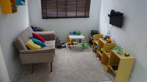 Imagem 5 de 25 de Linda Cobertura De 136 Metros Semi Mobiliada Com 03 Dormitorios E 01 Suíte Com 01 Vaga De Garagem No Parque São Vicente - Mauá - Co0148