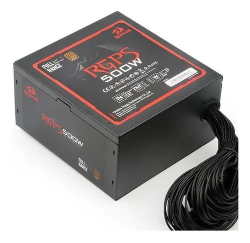 Imagem 5 de 5 de Fonte Atx 500w Real Redragon Rgps Pfc Ativo 80+ Plus Bronze