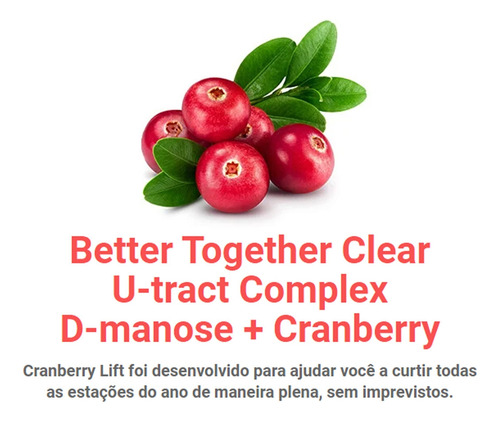 Cranberry Lift Essential Nutrition 20 Sachês Cranberrylift Cranberry