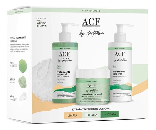 Kit Tratamiento Corporal Body Solutions Acf By Dadatina 