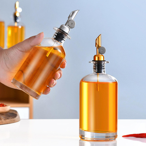 Botellas De Aceite De Oliva Vinagre Titular Plata 350ml