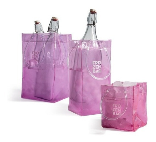 Imagen 4 de 4 de Frapera Plegable Portatil Frozen Bag Xl Para 2 Botellas