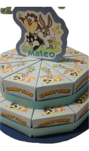 Torta De Cajitas Looney Tunes Para Golosinas 20 Porciones