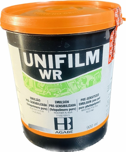 Emulsao Unifilm Wr 900ml Res. Agua E Plastisol Agabe