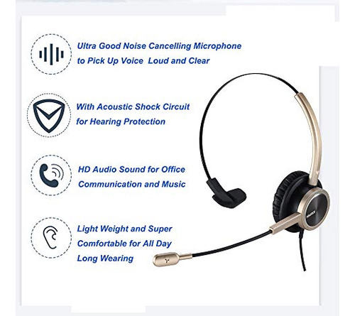 Headset Usb Con Micrófono Para Pc - Cancelación De Ruido -