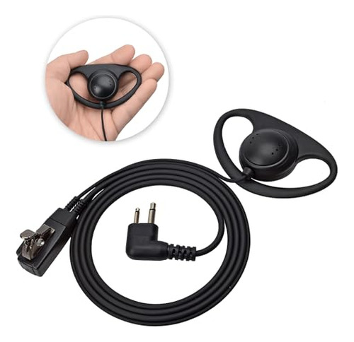 Auricular De Walkie Talkie D10m D-shape De Dos Vías Con Micr