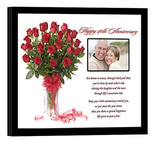 40th Wedding Anniversary For Couple Gift, Sweet Poem In...