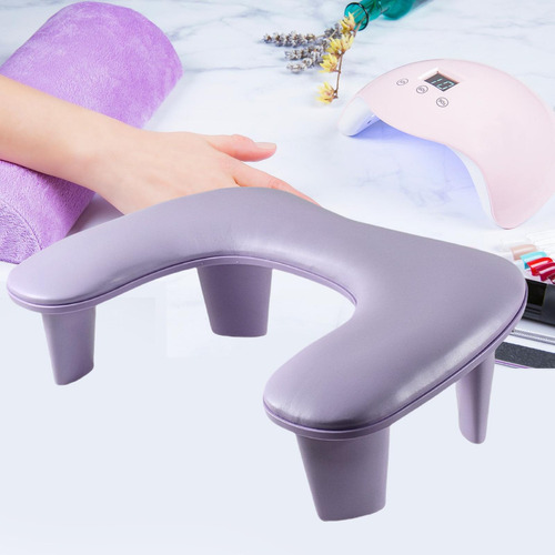 Soporte Para Reposabrazos De Uñas En Forma De U, Violeta
