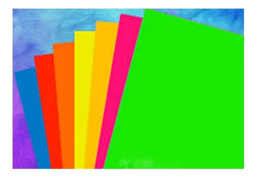 Cartulina Fluorescente Rojo 250 Hojas Carta 200gr