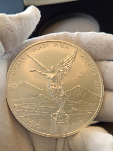 Moneda Conmemorativa Libertad 5 Onzas Plata 999 México 2024