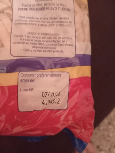 Pack X 5 Paquetes Fideos Sin Tacc Nani O Soyarroz