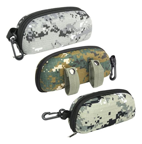 Estuche Táctico De Camuflaje Molle De 3 Piezas Gafas D...