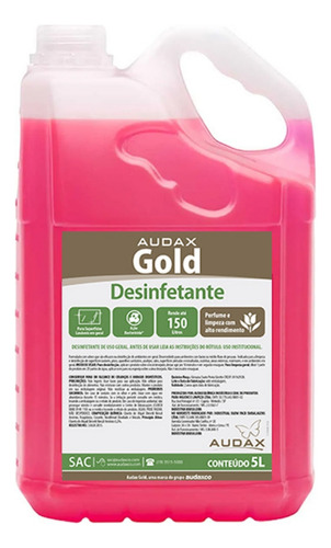 Desinfetante Concentrado Gold 5l Audax Fragrância Lavanda