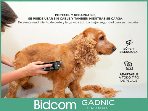 Imagen 3 de 10 de Peladora Para Perros Canina Cortadora Pelo Gadnic S300 + Kit