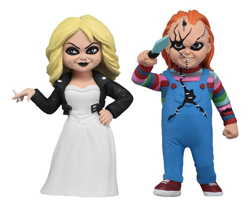 2 Figuras De Acción De Toony Terrors, Chucky & Tiffany