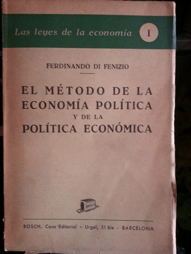 Ferdinando Di Fenizio El Método De La Economía Política