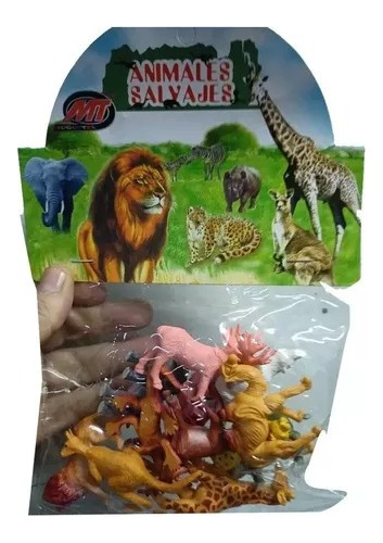 Set De 12 Animales Salvajes 6cm C/u