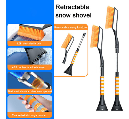 Raspador De Nieve Extensible Para Coche O Camión, Espuma Y