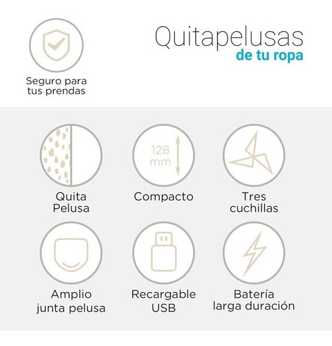 Saca Pelusa De Mano Smart Tek Quita Removedor Pelusa De Ropa