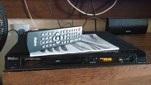 Imagem 1 de 8 de Aparelho De Dvd Philco Com Controle E Manual Funcionando