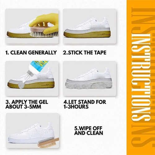 Zapatillas De Deporte Blancas De Gel Limpiador Blanqueador D