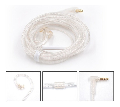 Cable Audifonos Kz Plata  Pin C Sin Mic -zsn/zs10 Pro/zsx 