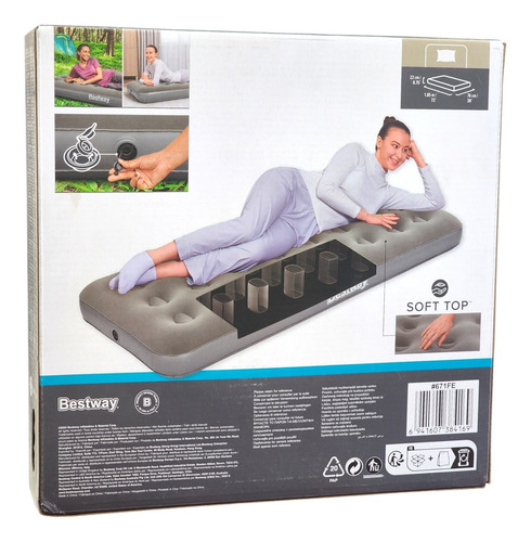 Colchón Inflable Individual 1 Plaza 1.85m Bestway 671fe