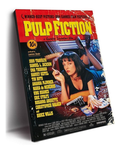 Cuadro Pulp Fiction 40x28 Poster Pelicula Madera 9mm