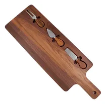 Comprar Tabla Para Quesos Con Utensilios Madera Acacia Búho Store