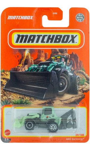Juego Básico Matchbox 2022: Retroexcavadora Mbx Verde Claro