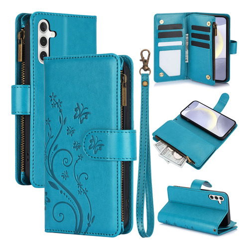 Funda De Piel Con Tapa Tipo Cartera Para Samsung Galaxy A56 A36 A26 A16 A06