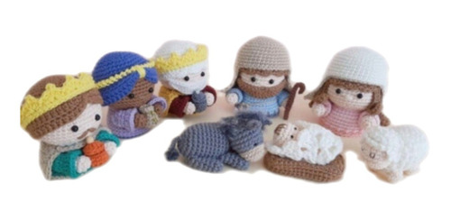 Nacimiento Navideño Artesanal Amigurumi Tejido A Crochet 