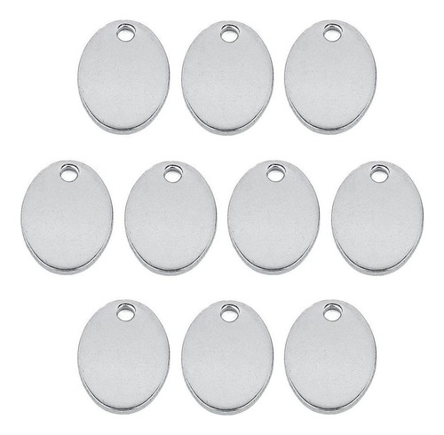 60 Piezas De Material Acero Inoxidable Ovalado Metal