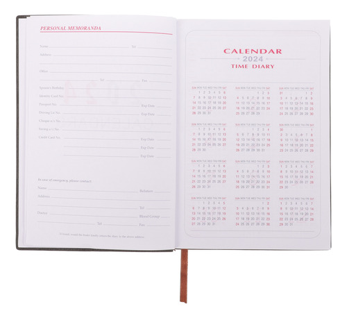 Cuaderno Diario Con Agenda Académica En Inglés