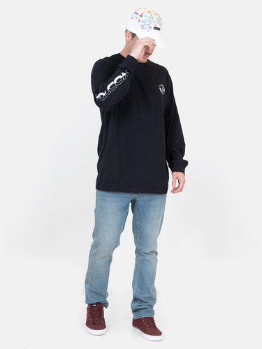 Polera Ml Freeborne Negro Hombre Volcom