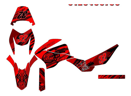 Stickers Para Dm150 Roja 2014 Itali Rojo Neon