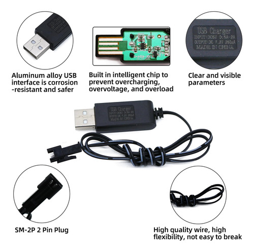 Batería Recargable Nimh 7,2 V Para Coche Rc Y Vehículos