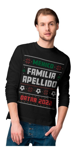 Playera Personalizada Familia País -ugly Sweater- Qatar 2022