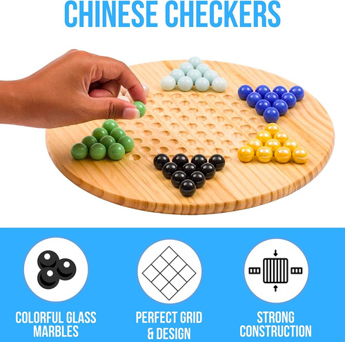 Regal Games Juego De Mesa De Damas Chinas Con 60 Canicas De