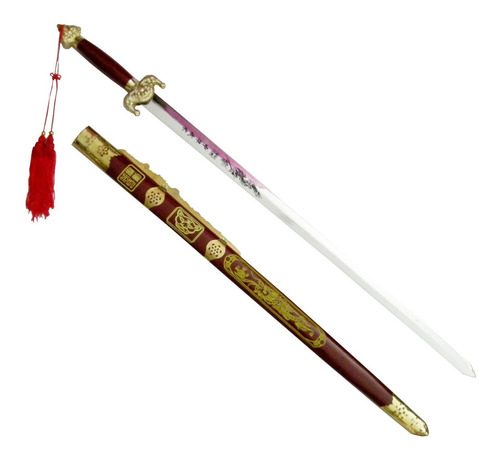 Espada China Jian (chien) Tradicional Mod.bordeaux Con Vaina