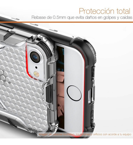 Imagen 8 de 9 de Funda iPhone XS Max Protector Uso Rudo Stand Transparente